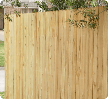 Residential wooden fencing